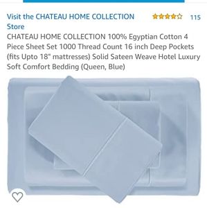 4 piece sheet set 1000 thread (queen)